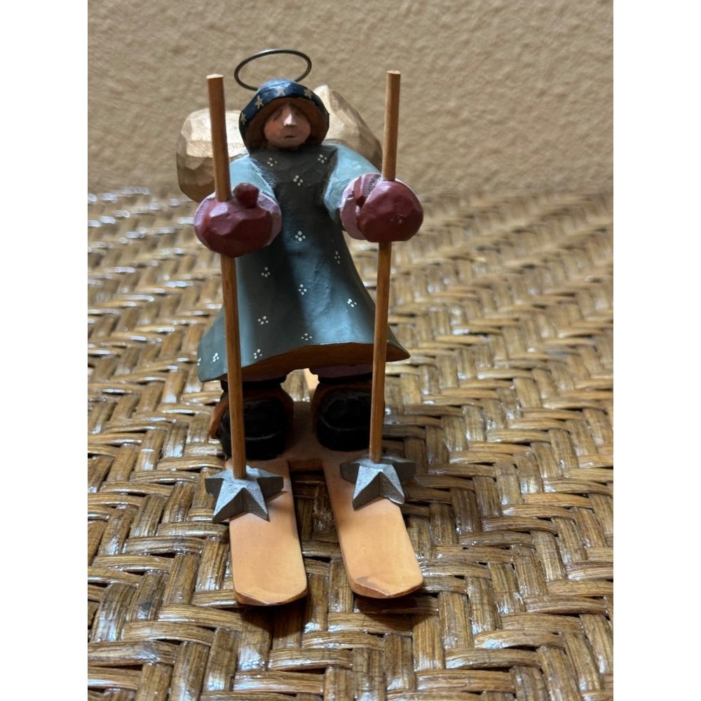 1997 Williraye Studio Angel On Skis Winter Angel Girl